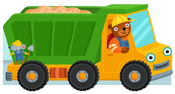 Dump truck, book cover