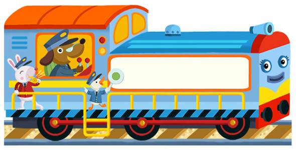 Animal train, book cover