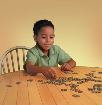 Child With Puzzle