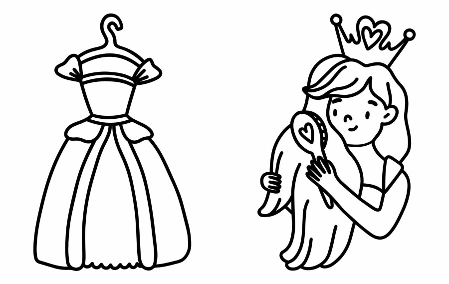 Princess & Trucks Colouring Books