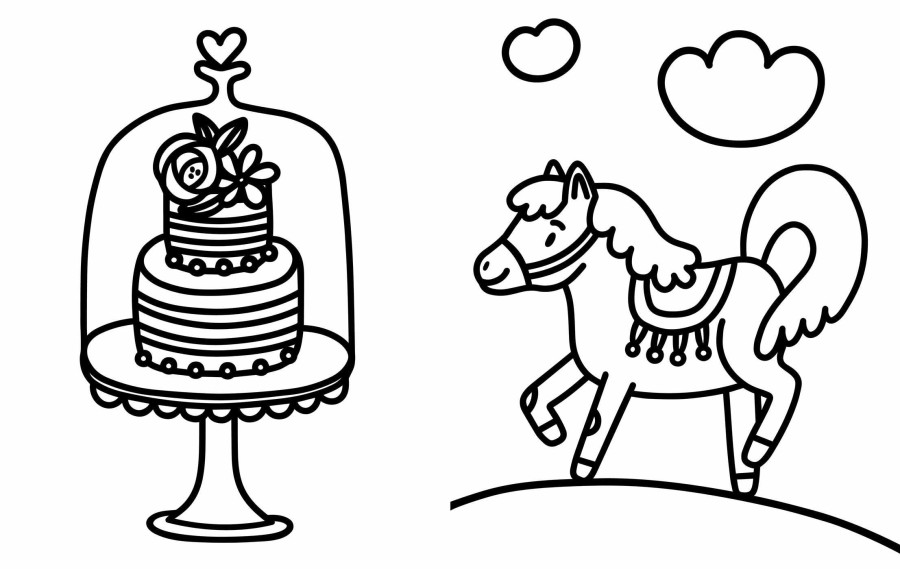 Princess & Trucks Colouring Books